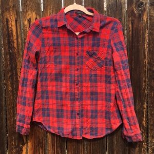 red and blue flannel